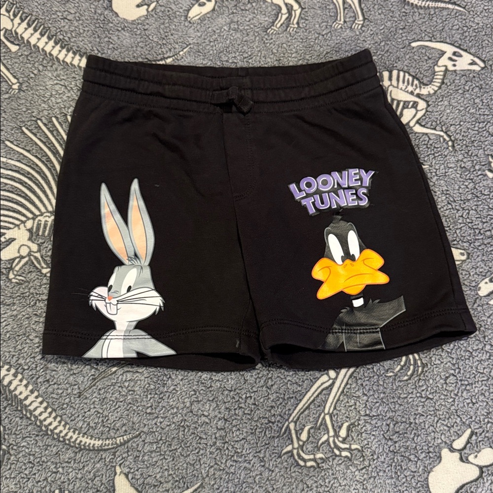 Looney Tunes Black Shorts with Bugs Bunny and Daffy Duck